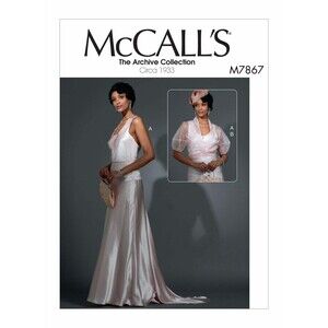 Misses Dress Gown Jacket McCall' Archive M7867 Circa 1933 Special Occasion 14-22